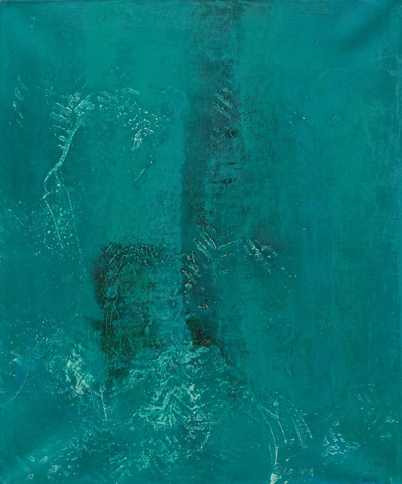 The dynamics of the Interphase, oil on canvas, 60x150cm, 2020